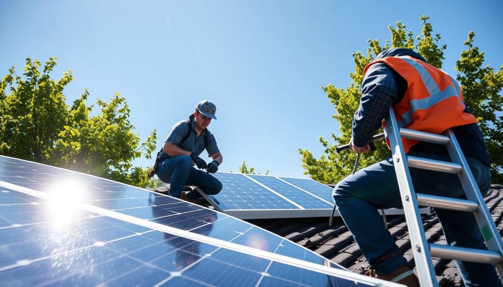 manutenção de painéis solares